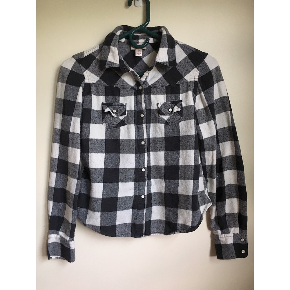 Black & White Plaid Shirt